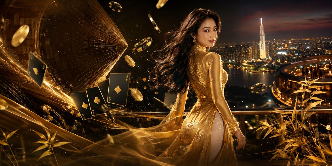Người chơi thưởng thức game bài tại Hồ Chí Minh với trang phục áo dài