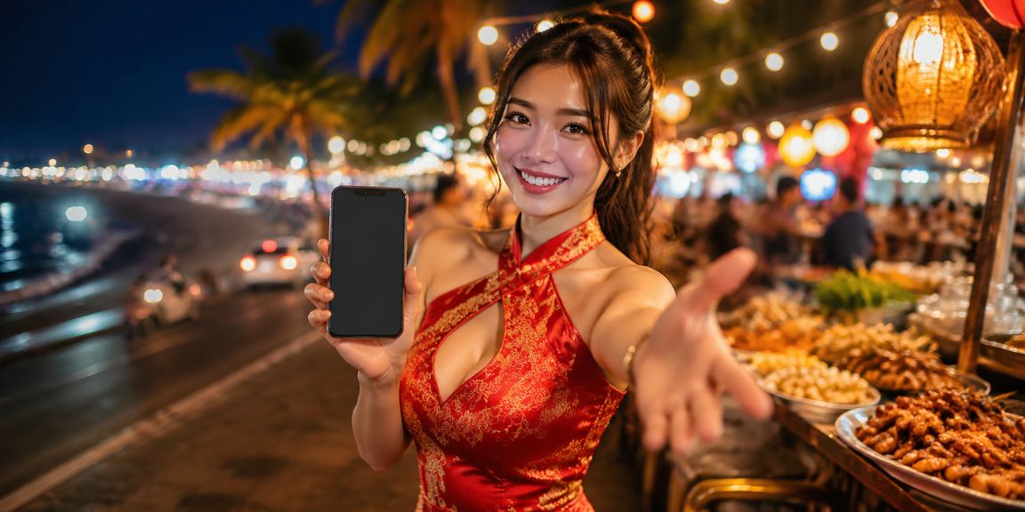 Người chơi Việt tải ứng dụng t2group tại chợ đêm Mũi Né